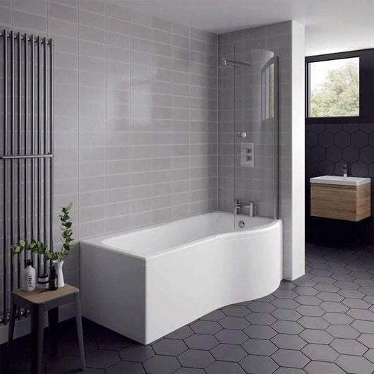  Crystalline 1700 P Shaped Vanity Bathroom Suite - welovecouk