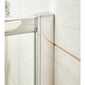 Nuie Pacific 860mm Single Entry Quadrant - Polished Chrome - AQSE1