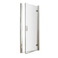 Nuie Pacific Hinged Door 760mm with Zinc Handle - Polished Chrome - AQHD76H3