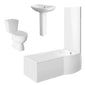 Alpha Complete P-Shape Bathroom Suite - 1700 available with Various Options - welovecouk