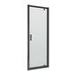 ShowerWorx Atlantic Matt Black 760mm Pivot Shower Door with Slate Shower Tray
