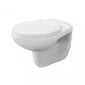 Round Wall Hung Toilet WC C/W Soft Close Seat - welovecouk