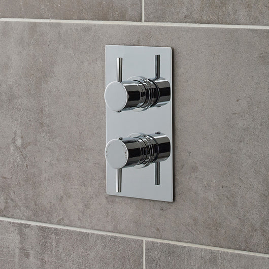  Nuie Quest Rectangular Concealed Shower Dual Valve with Diverter - Chrome