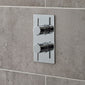 Nuie Quest Rectangular Concealed Shower Dual Valve with Diverter - Chrome