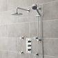 Nuie Quest Rectangular Concealed Shower Triple Valve - Chrome