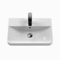 Nuie Core 500mm Wall Hung 2-Door Vanity Unit & Basin - Satin Green