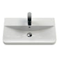 Nuie Core 600mm Wall Hung 2-Door Vanity Unit & Basin - Soft Black - welovecouk