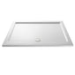 1700 x 700mm Stone Shower Tray & 8mm Screen Pack - Brushed Brass Profile