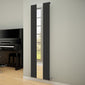Reina Reflect Mirrored Designer Vertical Radiator 1800 x 445 W Black/White Mirror - welovecouk