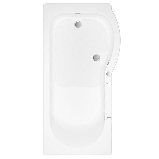  1695mm Walk-In P-Shape Bath Inc Screen & Front Panel - welovecouk