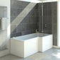 Sola L-Shaped 1500 x 850/700 Shower Bath with Bath Screen