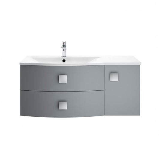  Sarenna Wall Hung Basin Vanity Unit 1000mm - Dove Grey - welovecouk