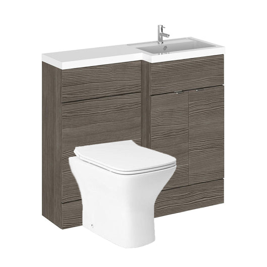  Siena 1000mm Vanity & WC Set with Piazza Pan - Grey Avola - welovecouk