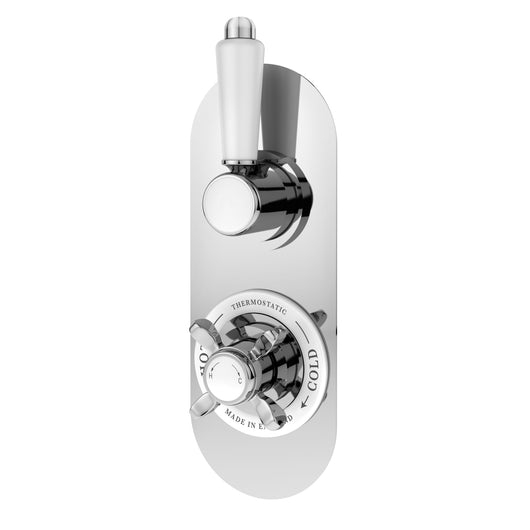  Nuie Selby Traditional twin concealed valve with diverter    - Chrome