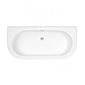 Double Ended Curved Back To Wall Bath & Panel - White