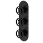 Hudson Reed Triple Valve with Diverter - Matt Black - welovecouk