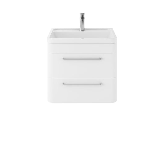  Hudson Reed Solar Wall Hung 600mm Cabinet & Basin - Pure White
