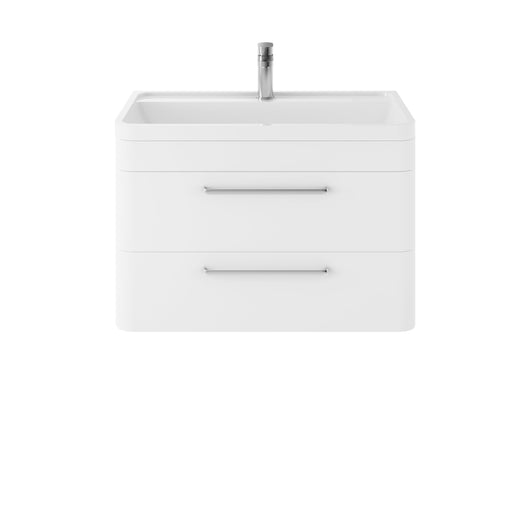  Hudson Reed Solar Wall Hung 800mm Cabinet & Basin - Pure White