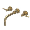  Hudson Reed Tec Lever Wall Mounted Basin Mixer - Brushed Brass - welovecouk