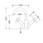 Hudson Reed Tec Crosshead Mono Basin Mixer Tap With Waste Bathroom Tap