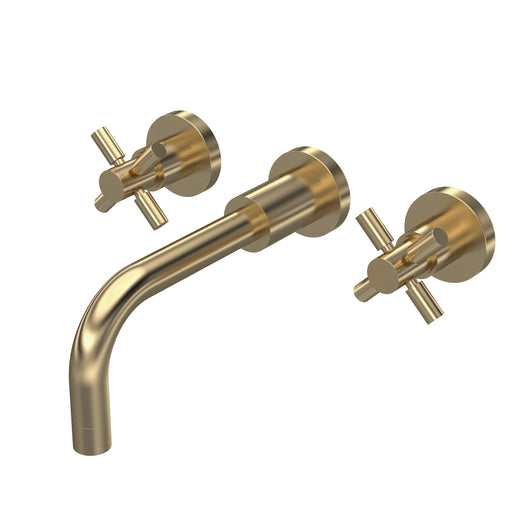  Hudson Reed Tec Crosshead Wall Mounted Basin Mixer - Brushed Brass