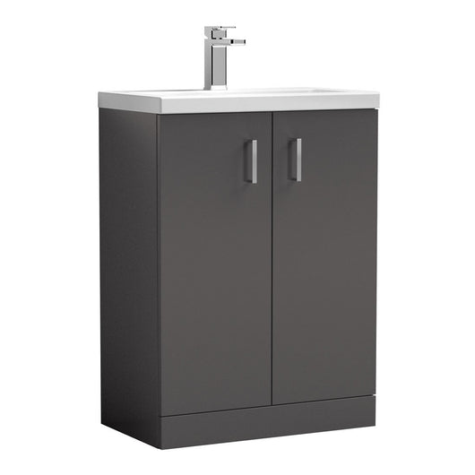  SDG Tozzo 600mm Floorstanding Basin & Vanity Unit - Gloss Grey