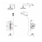 Burlington Trent Concealed Thermostatic Shower Kit with Airburst Shower Head & Ceramic Handle Handset - WLB000244