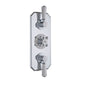 Hudson Reed Topaz White Thermostatic Concealed shower Valve with Fixed Shower Head , Arm & Slide Rail Kit - Chrome
