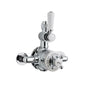 Hudson Reed White Topaz Twin Thermostatic Shower Valve - Chrome / White - TSVT101 - welovecouk