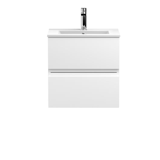  Hudson Reed Urban 500mm Wall Hung 2-Drawer Vanity Unit & Basin 2 - Satin White