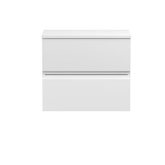  Hudson Reed Urban 600mm Wall Hung 2-Drawer Vanity Unit & Worktop - Satin White