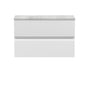 Hudson Reed Urban 800mm Wall Hung 2-Drawer Vanity Unit & Grey Worktop - Satin White