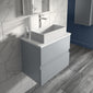 Hudson Reed Urban 800mm Wall Hung 2-Drawer Vanity Unit & Sparkling White Worktop - Satin Grey