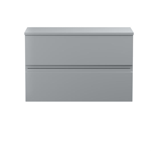  Hudson Reed Urban 800mm Wall Hung 2-Drawer Vanity Unit & Worktop - Satin Grey