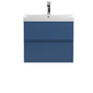Hudson Reed Urban 600mm Wall Hung 2-Drawer Vanity Unit & Basin 3 - Satin Blue