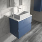 Hudson Reed Urban 600mm Wall Hung 2-Drawer Vanity Unit & Sparkling White Worktop - Satin Blue