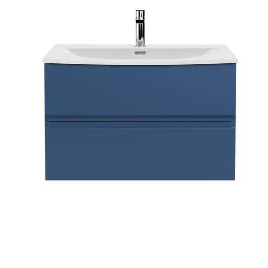  Hudson Reed Urban 800mm Wall Hung 2-Drawer Vanity Unit & Basin 4 - Satin Blue