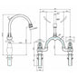 Burlington Anglesey 2 Tap Hole Arch Mixer with Curved Spout (230mm centres)