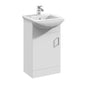 Nuie Mayford 450mm Floor Standing Cabinet & Square Basin - Gloss White