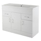 Nuie Eden 1000mm Floor Standing Cabinet & Mid-Edge Basin - Gloss White