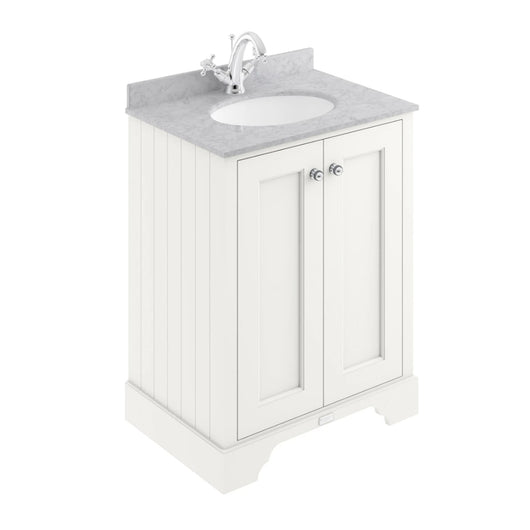  Bayswater 600mm Vanity & Single Bowl Marble Top - Pointing White - welovecouk