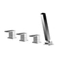 Nuie Windon Deck Mounted 4 Tap Hole Bath Shower Mixer No Spout - Chrome - welovecouk