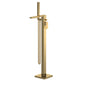 Nuie Windon Freestanding Bath Shower Mixer - Brushed Brass - welovecouk