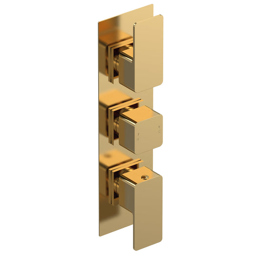  Nuie Windon  Triple Thermostatic Valve - Brushed Brass