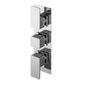 Nuie Windon Thermostatic Concealed shower Valve with Fixed Shower Head , Arm & Slide Rail Kit - Chrome