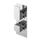 Nuie Windon Thermostatic Concealed shower Valve with Fixed Slide Rail Kit - Chrome