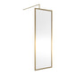 Nuie Full Outer Frame Wetroom Screen 1850x700x8mm - Brushed Brass