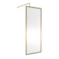 Nuie Full Outer Frame Wetroom Screen 1850x800x8mm - Brushed Brass