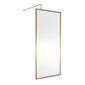 Nuie Full Outer Frame Wetroom Screen 1850x900x8mm - Brushed Brass
