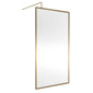 Hudson Reed Full Outer Frame Wetroom Screen 1950x1100x8mm - Brushed Brass - welovecouk